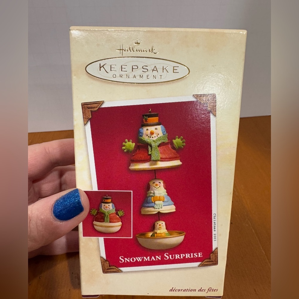 Hallmark vintage snowman surprise collectable ornament 2003 - Picture 2 of 4